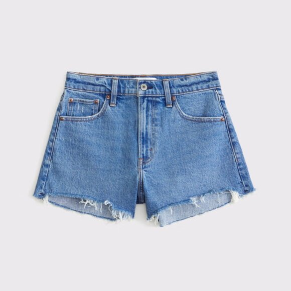Abercrombie High Rise 90s Cutoff Short - Picture 1 of 7